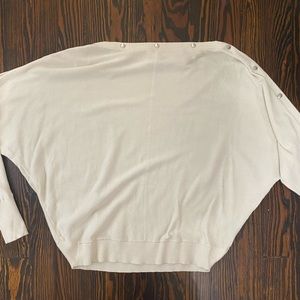 All Saints Snap Sweater in Cream